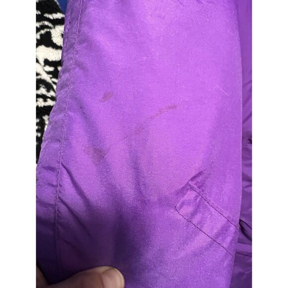 Vintage Obermeyer Ski Suit Snowsuit Snow Bib One Piece Purple Junior Sz 16 Retro - Picture 13 of 16